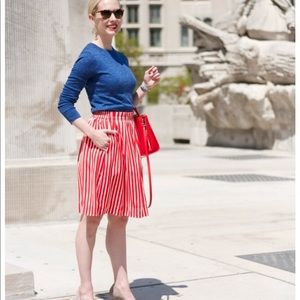 J Crew Striped Skirt (with pockets!)